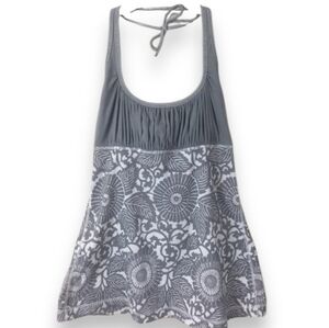 LULULEMON Halter Top w/ Grey Mandala Flower Print